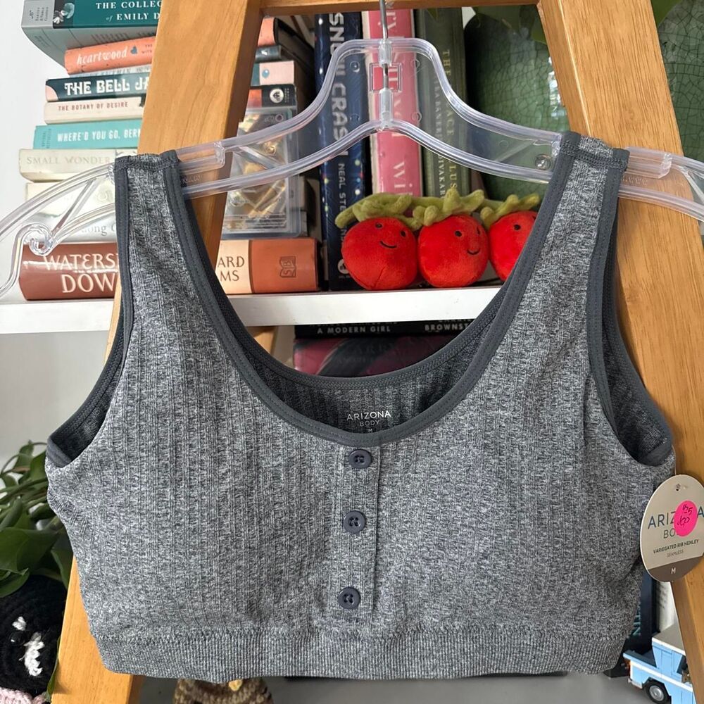 Arizona Women's Grey and Blue Bra
